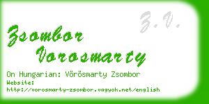 zsombor vorosmarty business card
